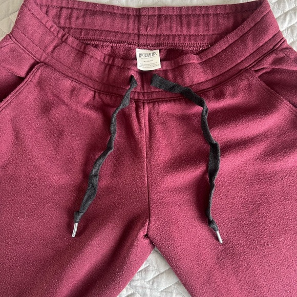 PINK Victoria's Secret Maroon Zip Hoodie & Joggers Set - Picture 5 of 5